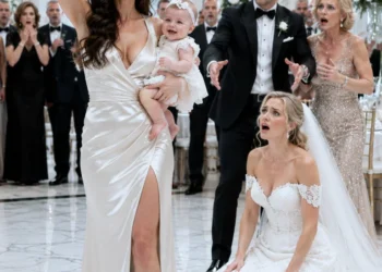 My husband threw divorce papers into my face while I cradled our newborn daughter. “I need a son, not a useless girl,” he sneered. His mother nodded. “We need a grandson. Someone else has already done what you couldn’t.” Months later, at his wedding to the mistress supposedly carrying his baby boy, I walked in holding my daughter and one sealed envelope. When I revealed what was inside, the groom went pale—and revenge had only just begun.