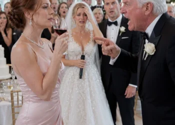 Twenty-one years after my father k:ick:ed me out of the house, I ran into him at my nephew’s wedding. He looked at me with disdain and sneered, ‘If it weren’t out of pure pity, nobody here would have invited you.’ I calmly took a sip of my wine and just smiled. A moment later, the bride grabbed the microphone, saluted sharply in my direction, and announced to the crowd, ‘Everyone, please raise your glasses for a toast to Admiral..