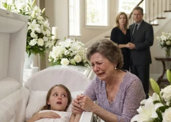 The grandmother opened her six-year-old granddaughter’s coffin and heard her whisper, “Don’t let Dad take me back.” Without screaming, she grabbed her phone and called the police.