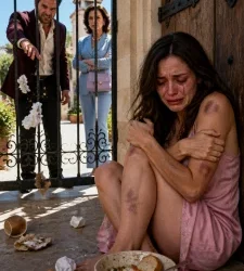 My husband beat me and locked me in a dark storage room to keep me from attending my mom’s funeral while his mother silently watched. I didn’t fight back—I quietly collected a folder of property deeds, and by nightfall, one missing signature had turned their victory into a nightmare.