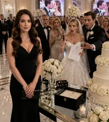 My parents forbade me from attending my sister’s wedding, saying, “If you show up, don’t ever call us your family again.” So I stayed away and sent a single black gift box. The instant it was opened, the celebration came to a halt.