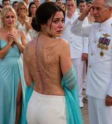 My sister tore open my blouse in the middle of my father’s retirement celebration and laughed, “Everyone, look at the scars she came back with after disappearing for five years!” As nearly two hundred stunned guests watched, my father sneered, “Leave before you humiliate us again.”