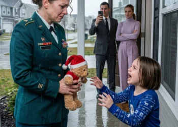 A four-year-old girl opened the door in tears and whispered, “Mom, please don’t come inside… she might scare me again.” Behind her, the child’s father and aunt had already prepared false evidence and legal documents to separate her from her mother.