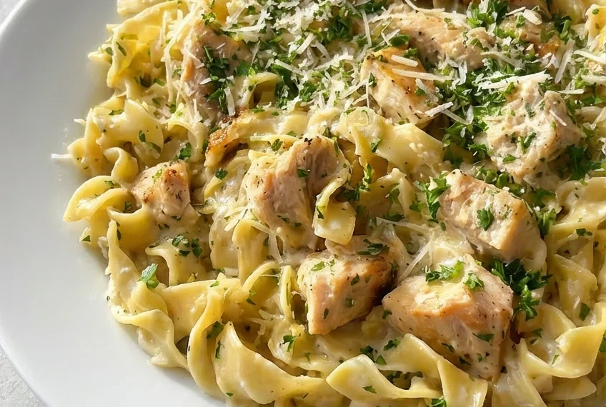 One Pan Chicken with Buttered Noodles