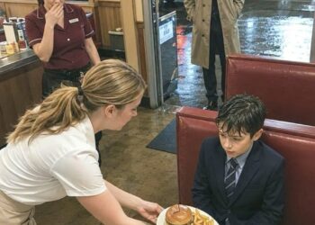 A soaked little boy walked into my struggling Chicago diner during a violent storm, shivering so badly he could barely hold the small paper bag in his hands.