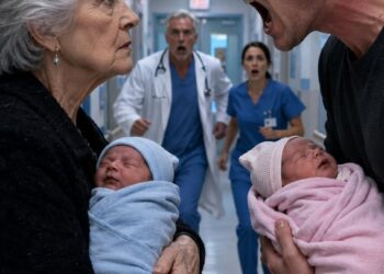 I was holding my newborn grandson when a terrified nurse shoved a crumpled note into my hand: