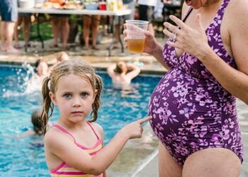 At my daughter’s 4th birthday pool party, she shrieked, pointing at my stepmom’s ribs: