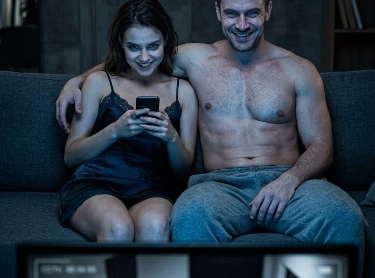 During our movie night, my boyfriend left his unlocked phone when he ran to the bathroom. 