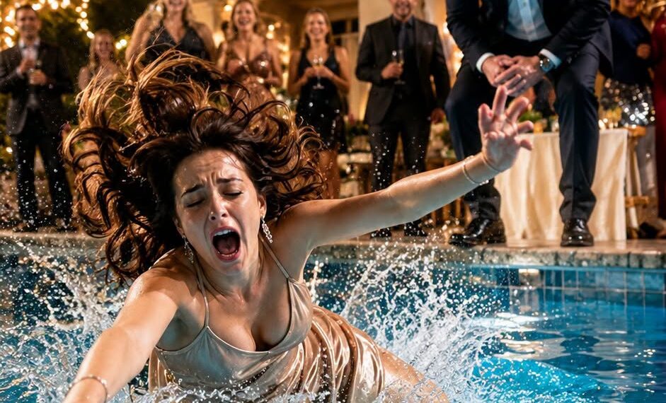 At the birthday party, my husband shoved me into the pool just to entertain all the guests. But he never expected that my reaction would change his entire life within just 15 minutes.