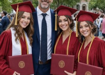“Twenty-two years ago, my brother left his six-month-old triplet daughters at my doorstep with only three car seats, one diaper bag, and a handwritten note. I brought them up as my own. At their college graduation, they returned to the stage one final time—and what they shared left me completely overwhelmed.