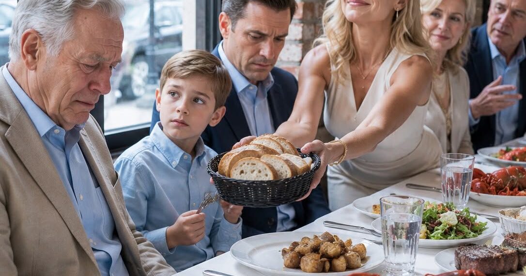 At my son’s birthday dinner in Maryland, his wife served $300 lobster to everyone but me, slid over a bread basket, and said food like that was wasted on a 72-year-old—so I smiled, said “Noted,” and went home to open the bank envelope they never expected me to see