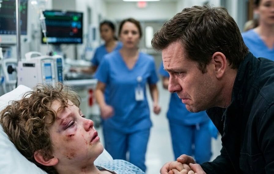 My eight-year-old son was nearly b:eate:n to d:ea:th in his grandfather’s driveway while three grown men laughed and held him down. By the time I reached the hospital, doctors were quietly using words like brain swelling and concussion. But what still keeps me awake at night isn’t the bl00d or the b:ruis:es.