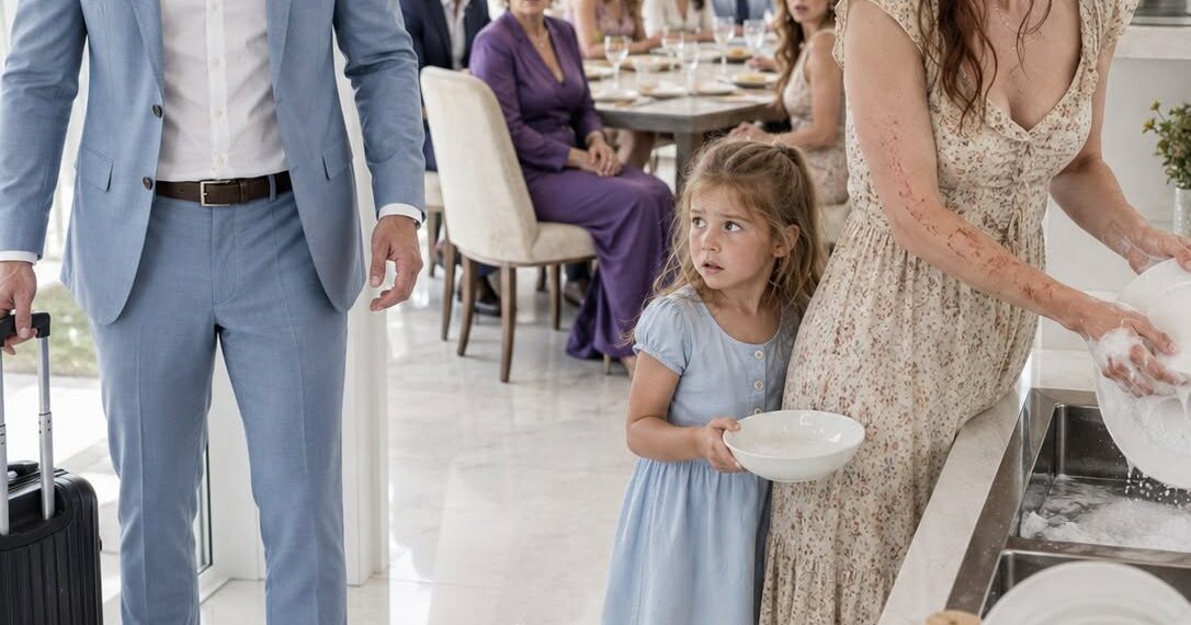 “I came home two days early from my trip and found 20 of my mother’s guests eating in my house while my wife and my 5-year-old daughter washed dishes with burned hands. ‘If you don’t finish, you don’t eat,’ I heard. I didn’t yell. I took out my phone, called 911… and then my daughter mentioned a locked drawer.”