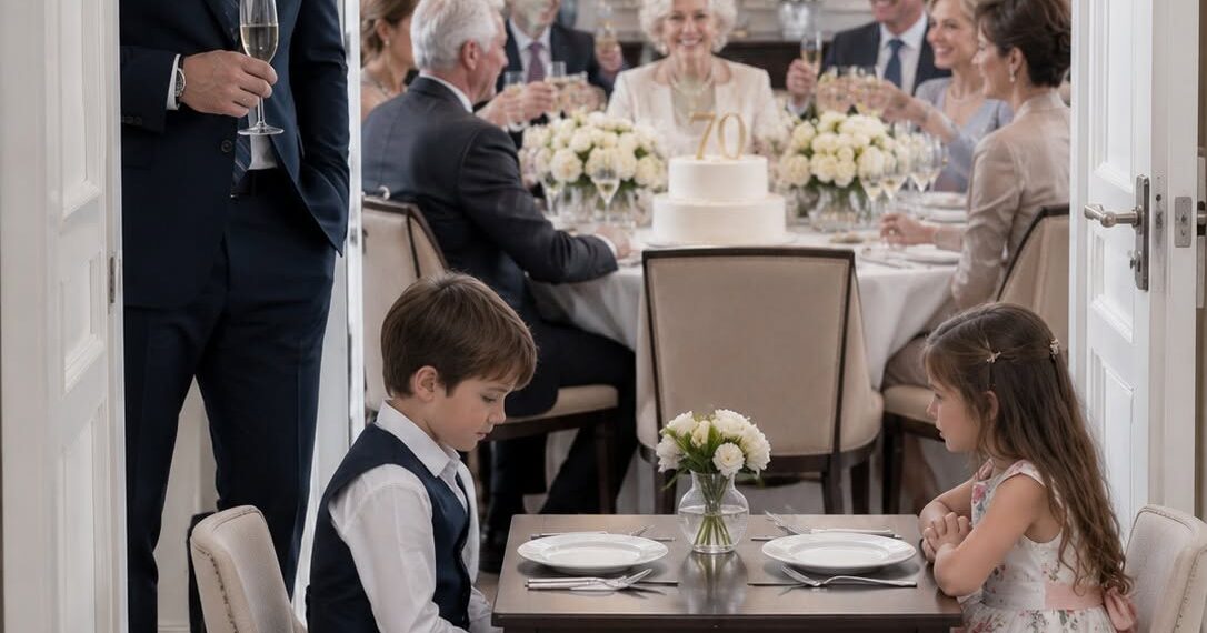 My Mother-in-Law Sent Her Grandchildren to the Back of the Room During a Family Dinner. Their Father Raised His Glass and Said, “In 20 Seconds, Everyone Will Know Why I’m Done Staying Silent.”