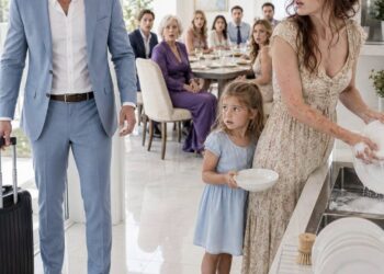 “I came home two days early from my trip and found 20 of my mother’s guests eating in my house while my wife and my 5-year-old daughter washed dishes with burned hands. ‘If you don’t finish, you don’t eat,’ I heard. I didn’t yell. I took out my phone, called 911… and then my daughter mentioned a locked drawer.”