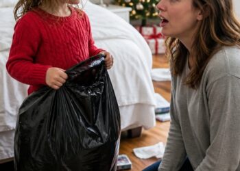 My 6-Year-Old Daughter Came Home from Her Grandmother’s Two Days After Christmas, Closed the Door, and Lifted Her Shirt: “Mom, Don’t Be Mad at Me.” I Saw a Black Plastic Bag Taped to Her Body and Marks on Her Back. I Didn’t Scream. I Saved Everything, Turned On My Phone Recorder, and Went to Confront Her. What Her Grandmother Confessed Changed Our Family Forever.