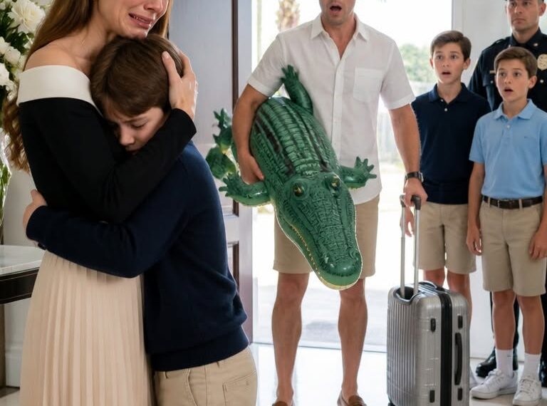 When my husband returned from the beach with his two children, suitcases, and souvenirs, he angrily asked me, “Why are there police here?” I didn’t raise my voice.