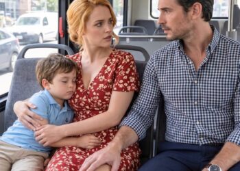 For nearly 3 hours, a stranger kept running his hand over my thigh on the bus while I sat beside my son on the way to see my seriously ill father-in-law. I was furious and confused—until, just before we got off, he slipped a handkerchief into my hand and whispered, “Pretend you’re dizzy… and whatever you do, don’t sign anything.”