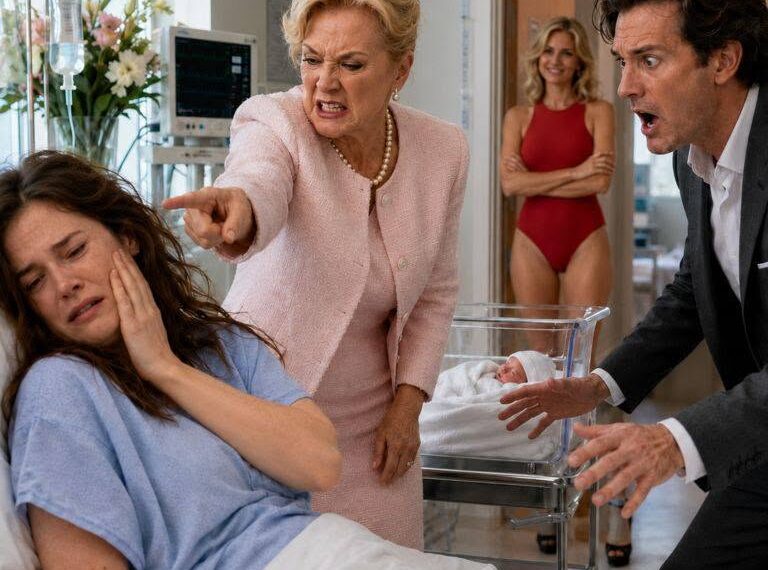 My husband brought his naked mistress into my hospital room hours after I gave birth. His mother slapped me so hard my newborn woke crying, then sneered, “Who will believe a paralyzed woman?”