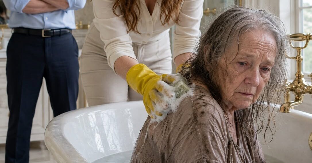 My Millionaire Husband Brought a Homeless Elderly Woman Home and Ordered Me, “Bathe Her Yourself. I Don’t Want the Staff to Do It.