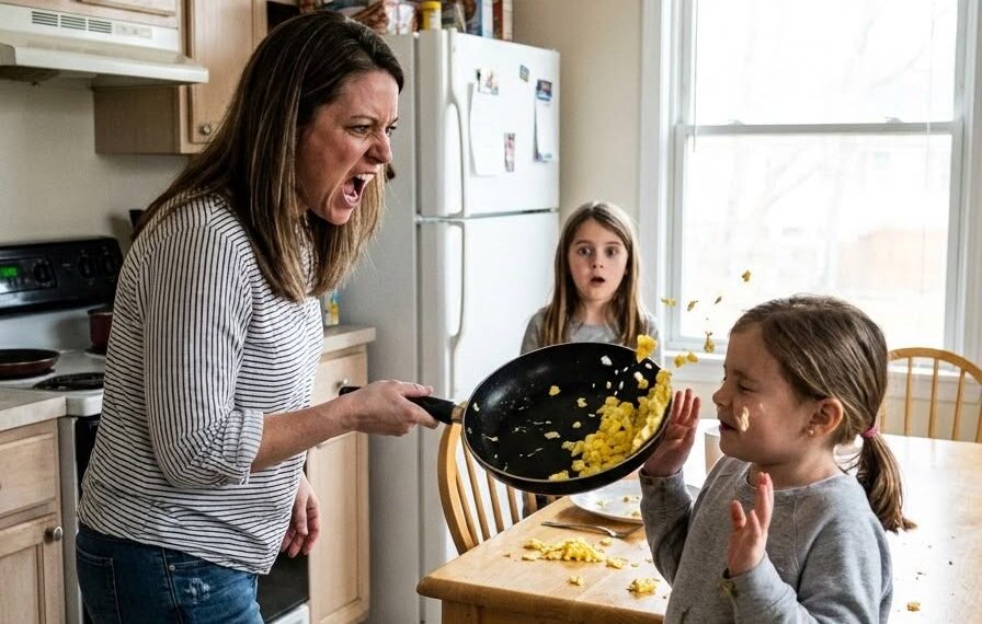 During Breakfast, My Innocent 4-Year-Old Daughter Accidentally Sat At My Niece’s Table And Started Eating. My Sister Saw Her And Th3w A Hot Pan Straight Into Her Face, Leaving Her Unconscious. When I Heard The Loud Crash, I Rushed Downstairs To Confront Her, Saying, “What Kind Of Monster—”