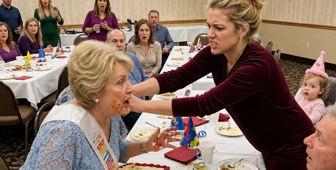 My mother-in-law sl:app:ed my 2-year-old daughter at her birthday banquet, snarling, “You useless piece of trash, this girl has defective genetics!” While my husband sat in cowardly silence, I lunged across the table.