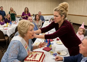 My mother-in-law sl:app:ed my 2-year-old daughter at her birthday banquet, snarling, “You useless piece of trash, this girl has defective genetics!” While my husband sat in cowardly silence, I lunged across the table.