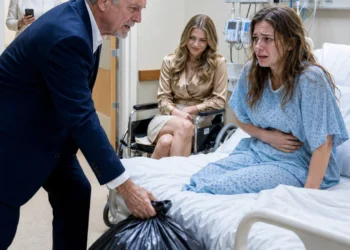 I woke up missing a kidney. My father dropped a black garbage bag beside my hospital bed and said, “Don’t come home. You’re useless now.” I didn’t argue because the clinical recording file showed his illegal eviction of a critical donor; when police blocked the door, his face went pale.