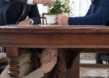My Father Hid Me Under the Kitchen Table and Whispered, “Don’t Make a Sound.” Minutes Later, I Heard My Husband Demand the House and Admit That Our 12-Year Marriage Had Been Part of His Plan. I Didn’t Come Out or Scream. I Turned On My Phone’s Voice Recorder, Never Imagining the Secret That Was Still Waiting to Be Uncovered.
