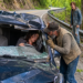 My stepson sabotaged our brakes and stood watching as our vehicle cra:sh:ed over the edge. Trapped beneath the wre:cka:ge, wou:nded and struggling to breathe, I heard a truck driver whisper through the broken window, “Play dead… he hasn’t left yet.” But once my stepson finally drove away, the stranger revealed something far more terrifying.