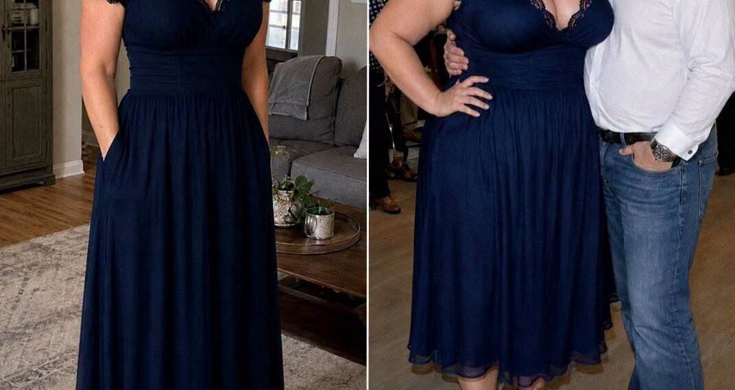 My ExHusband Kicked Me Out Without Letting Me Take My Clothes Weeks Later His New Woman Wore My Late Moms Dress to a Party but When I Told Her Check the Pocket She Went Pale