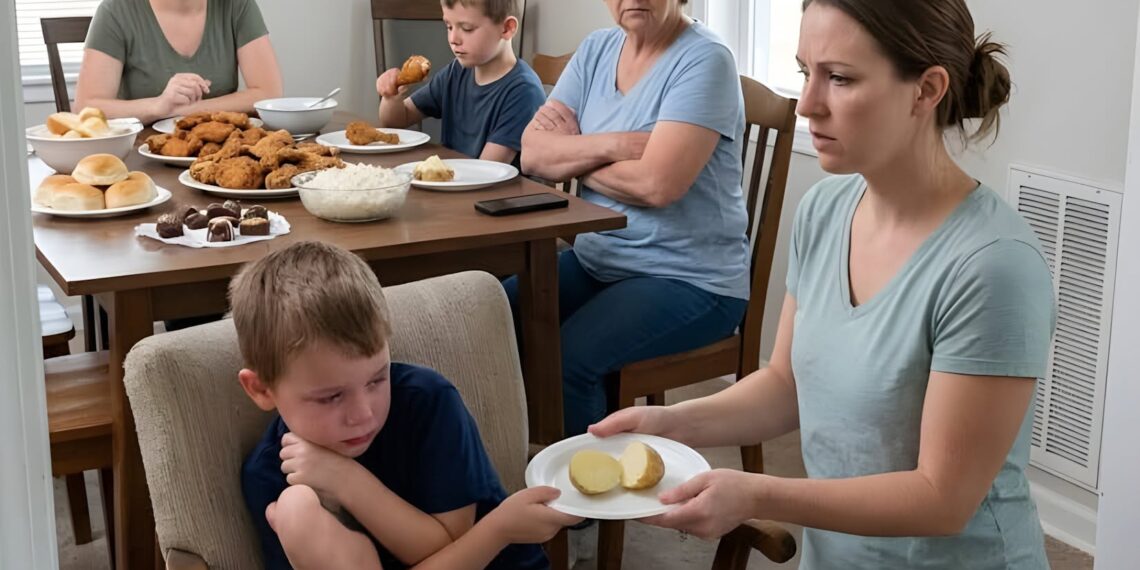 My Mother-in-Law Fed My Seven-Year-Old Son a Cold Potato While Everyone Else Ate Fried Chicken—She Didn’t Know the House Was Mine