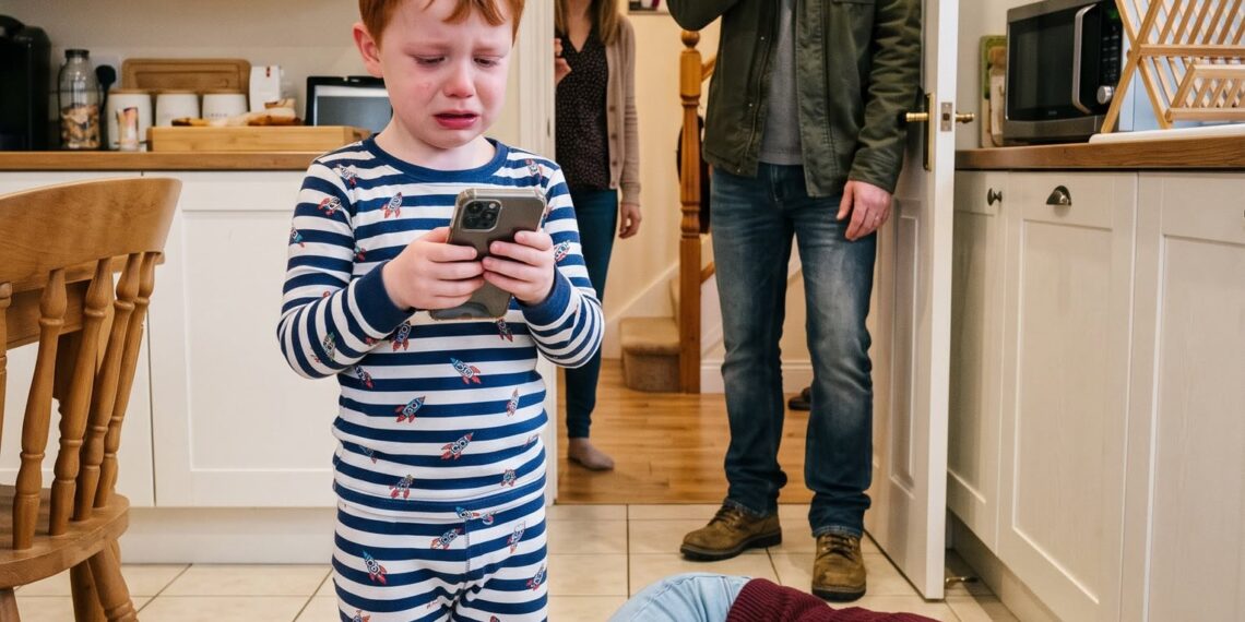 My husband br0ke my ri:bs and left me stru:ggl:ing to breathe on the kitchen floor while our five-year-old son watched. Instead of cr:yi:ng, my little boy picked up my phone and called the one person my husband never wanted involved. “Grandpa, come now. Mama can’t bre@the.” Minutes later, my husband returned and saw the phone in our son’s hands. “Who did you call?” he demanded. Then my father’s voice came through the speaker: “Me.”