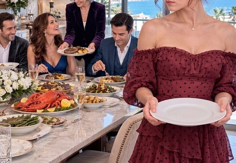 My mother-in-law set an empty plate in front of me while everyone else ate steak and seafood “Your budget ran out. If there’s anything left, you can eat that,” she said, while my husband sat there in silence.