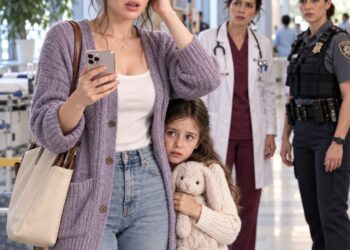 During bath time, my 6-year-old daughter suddenly burst into tears: “Mommy, it hurts so much where I pee.” I took her to the hospital thinking it was an infection, but the doctor went pale and whispered, “Call the police.” I stayed silent, pulled out my phone, and then a message from my husband arrived, revealing that he knew something I had never told him.