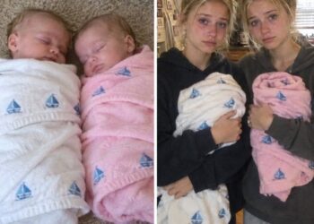 I adopted twin baby girls after finding them abandoned in a beach changing room, wrapped in towels. On their 18th birthday, they handed me those same towels and whispered, “Dad… it’s time you knew the truth.”