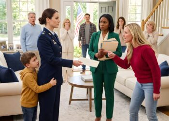 When Child Protective Services showed up to take my son, my sister couldn’t hide her smirk. She had spent months telling anyone who would listen that my Navy service made me an unfit parent. Instead of fighting back or arguing, I quietly handed the caseworker three folders. That single move changed everything.
